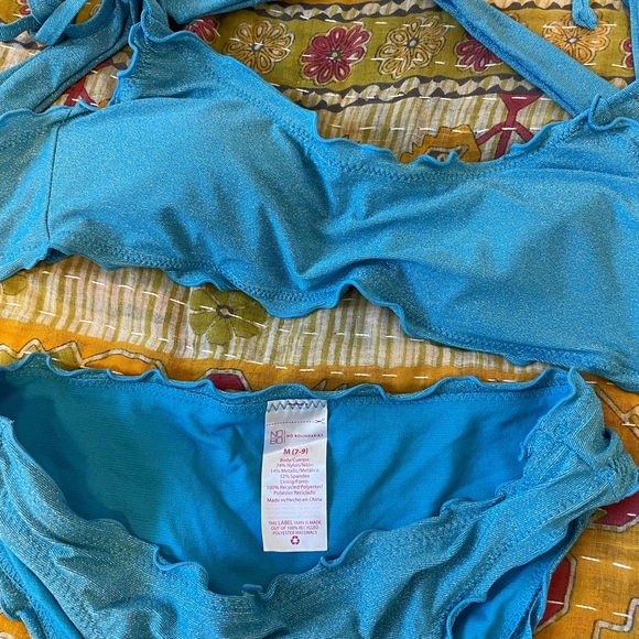 Blue sparkly bathing suit set size M - Picture 2 of 4